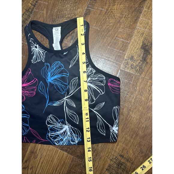 Fabletics Clara Sports Bra Black Floral Midi Womens Size Medium - Picture 4 of 6